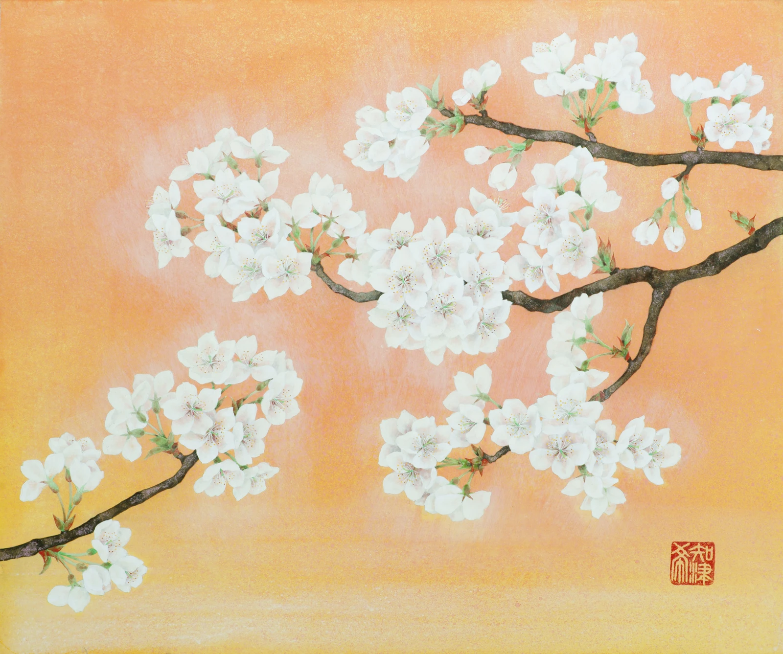桜を描いた日本画作品