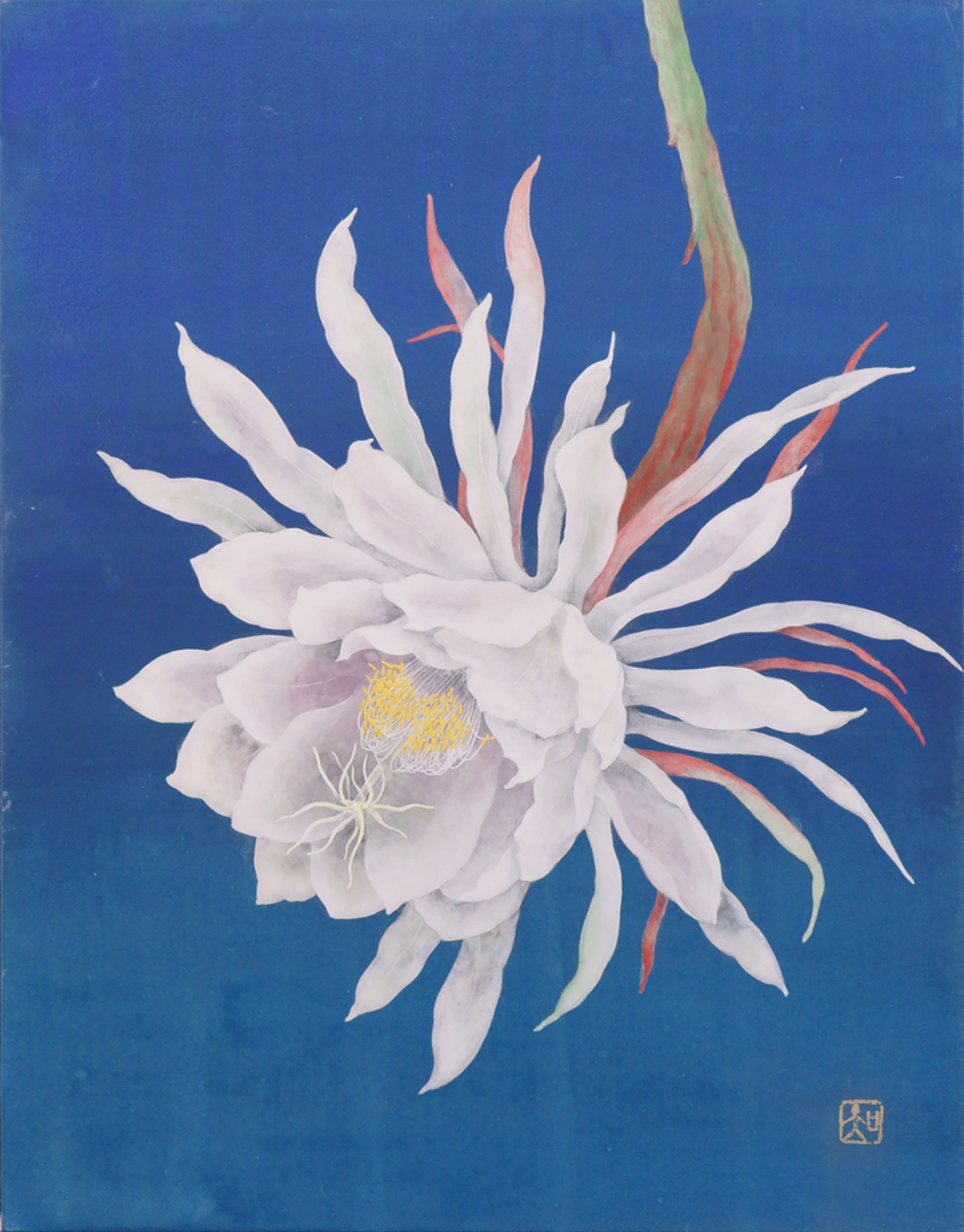 月下を描いた日本画作品